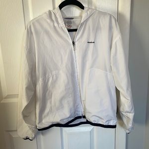 Reebok White/Navy Windbreaker